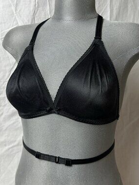 Vintage Warners Any Which Way Bra Sz 34 A B C Cups Convertible Black USA Unlined